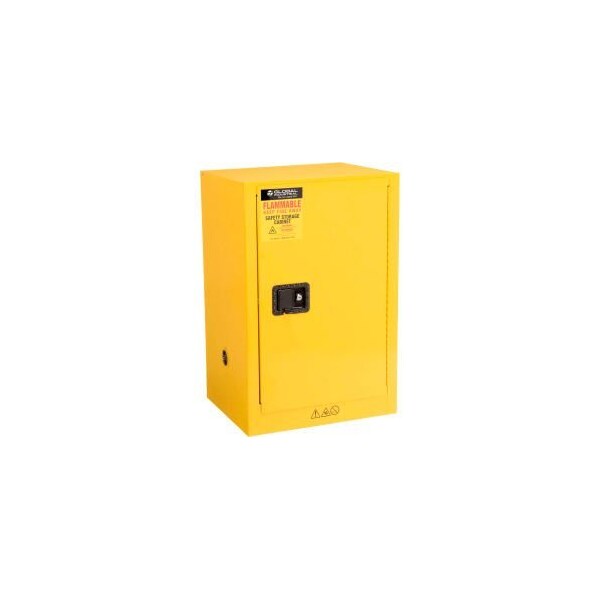 Global Equipment Flammable Cabinet, Manual Close Single Door, 12 Gallon, 23"Wx18"Dx35"H SC12F - main
